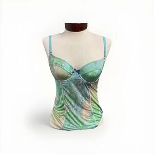 Cosmopolitan Lingerie Bodysuit Semi Sheer Size Medium Y2K Colorful Flirty